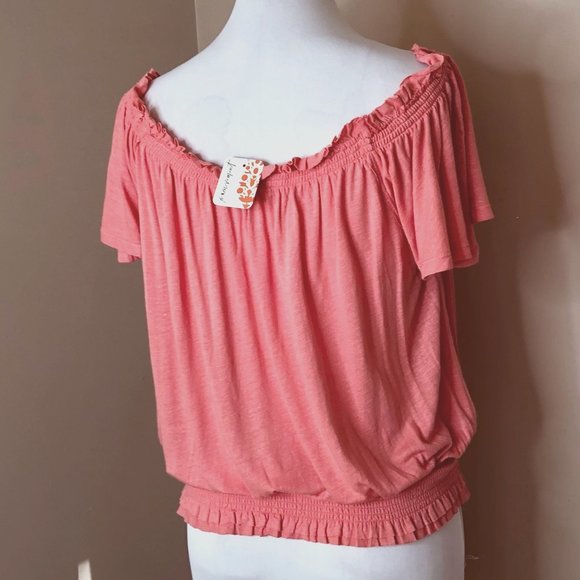 Free People FP Movement Pink Off Shoulder Top - Picture 9 of 14